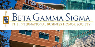 Beta Gamma Sigma Honors Chapter recognition certificate, 2025-2026 academic year.