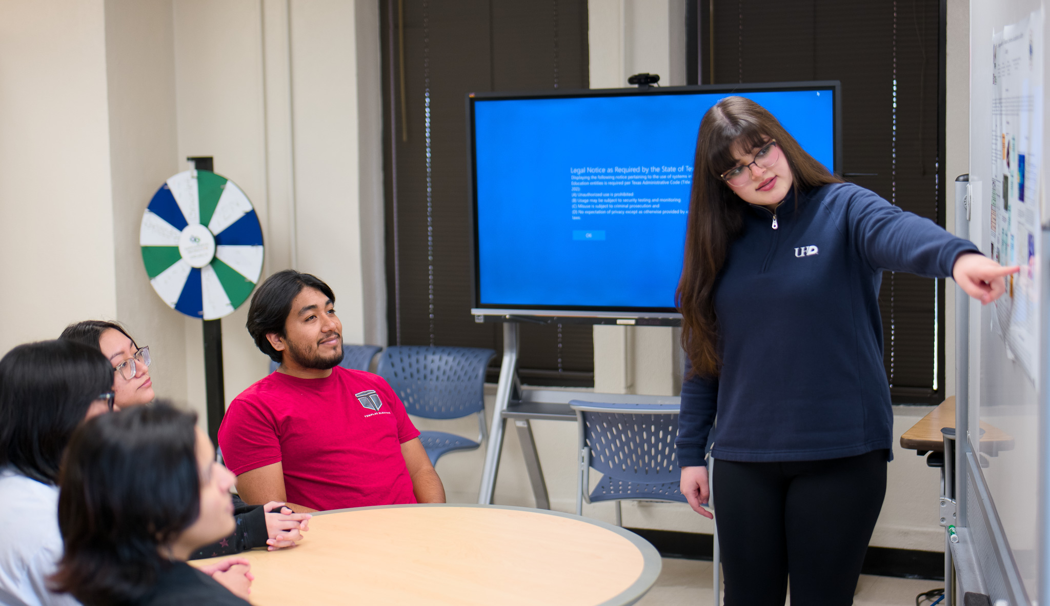 honors student presenting