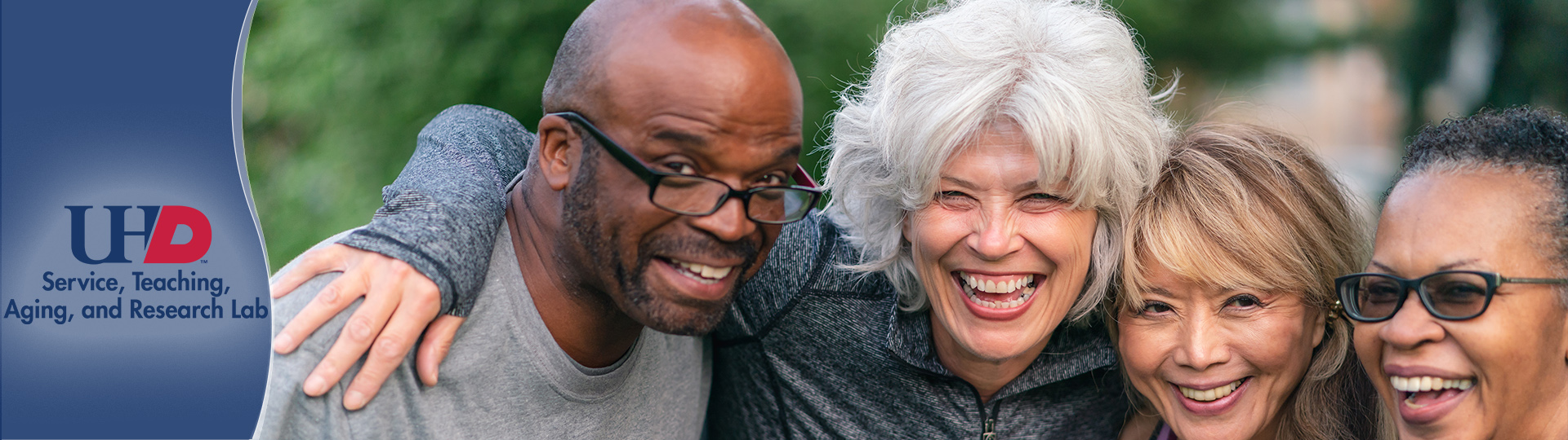 Older Adults hugging and smiling Older Adults hugging and smiling.