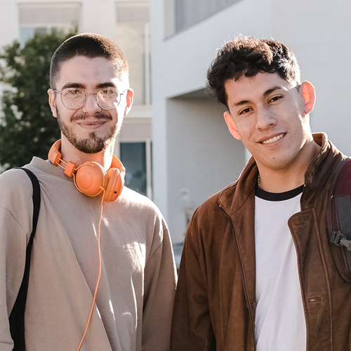 College students on campus