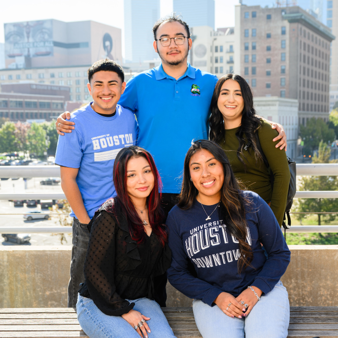 Group of UHD students on the south deck