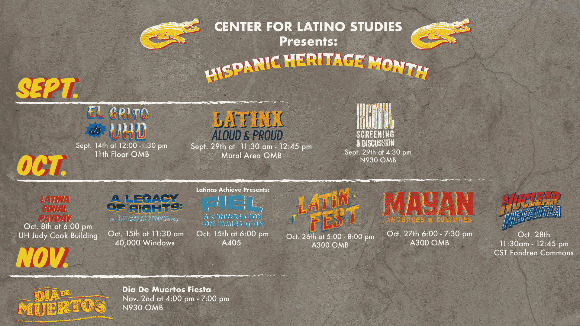 Center for Latino Studies Hispanic Heritage Month Events