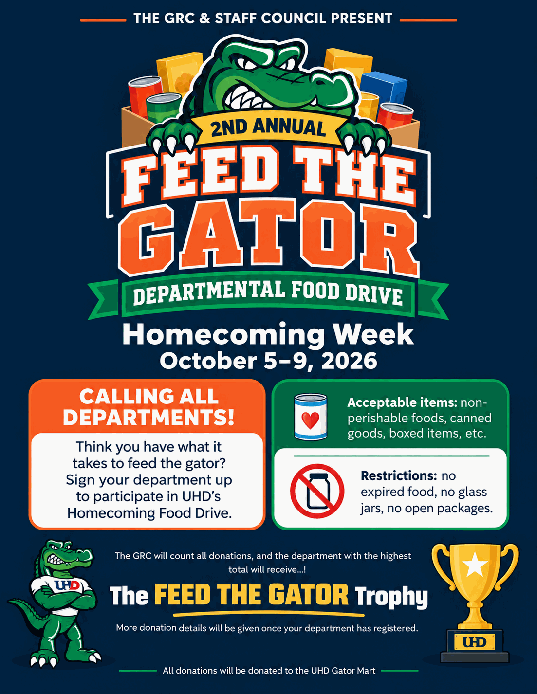 Feed the Gator event flyer image