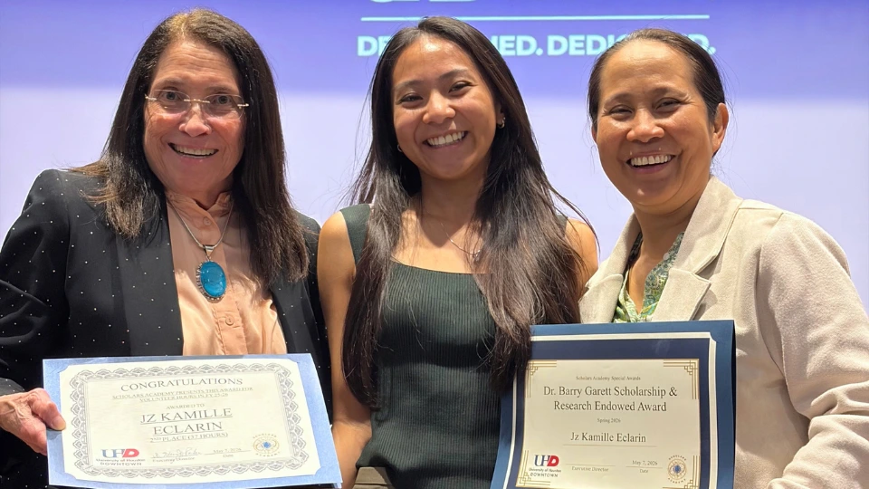 Eclarin poses for a photo with her mentors