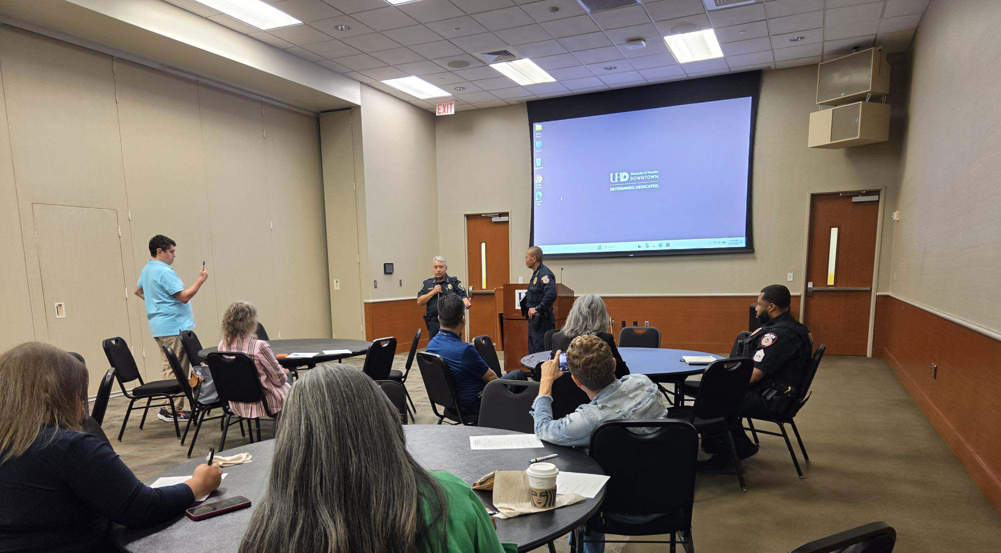 UHDPD Chief lecturing