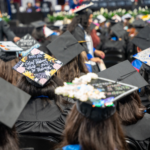 decorated graduation caps
