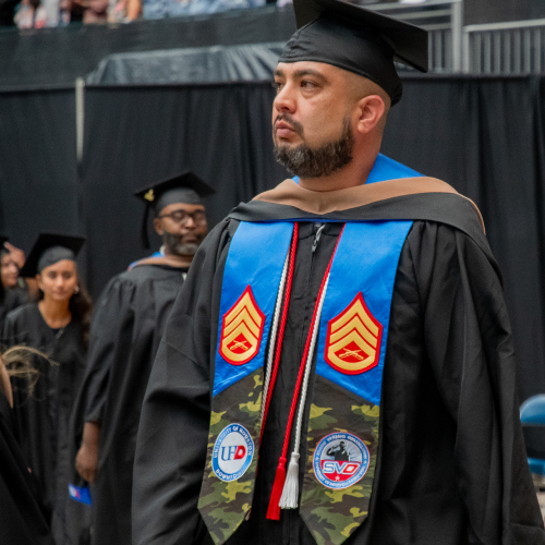 Graduating Studing Walking at Commencement