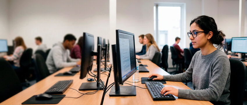 Student in Computer Lab
